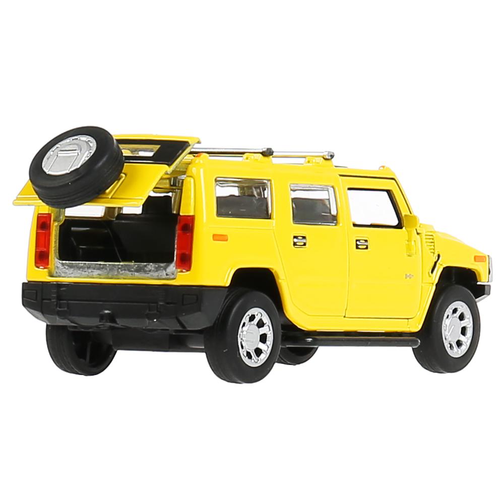 Инерционная металлическая модель - Hummer h2, 12см, цвет желтый  
