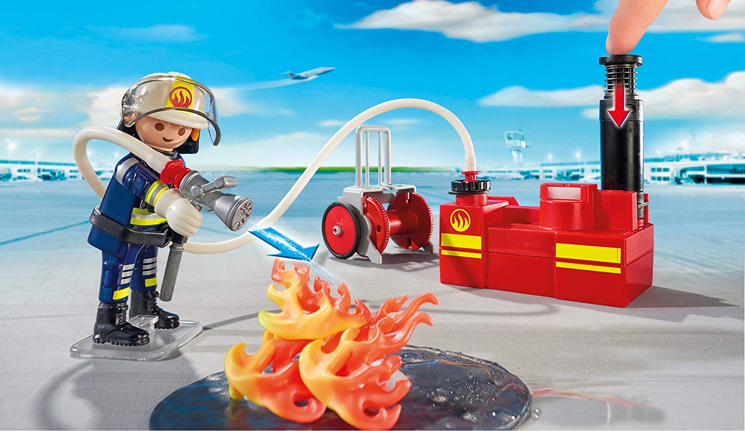 Игровой набор - Городской Аэропорт: Операция по тушению пожара с водяным насосом  