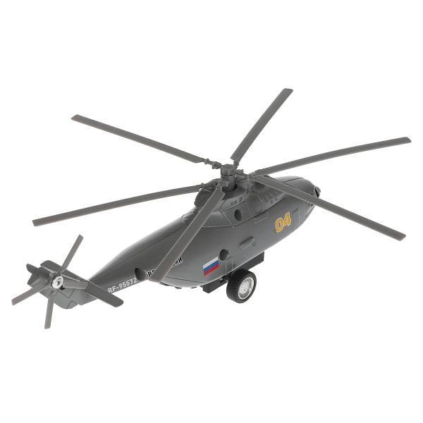 Модель Транспортный вертолёт 20 см свет-звук с люком подвижные детали металлическая  