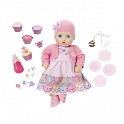 Интерактивная кукла – Baby Annabell. Праздничная, 43 см (Zapf Creation, 700-600) - миниатюра