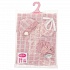 Комплект одежды для кукол 26 см розовое одеяло шапка слюнявчик трусики  - миниатюра №5
