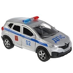 Машина металлическая Renault Kaptur полиция 12 см, открываются двери, инерционная (Технопарк, SB-18-20-RK-P-WB) - миниатюра