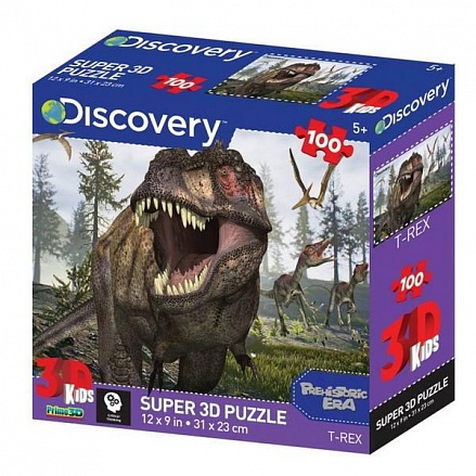 Пазл 3D – Тираннозавр, 100 деталей 