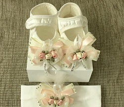 Подарочный набор Little Gift для девочек, пинетки и повязка (Kidboo, 2007665040820) - миниатюра