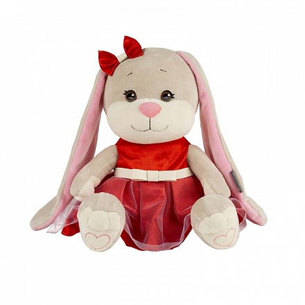 Мягкая игрушка - Зайка Jack&Lin в нарядном красном платье, 25 см 