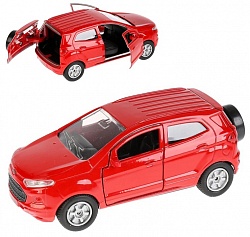 Модель Ford Ecosport красный, 12 см, открываются двери, инерционный (Технопарк, SB-18-21-N(R)-WB) - миниатюра