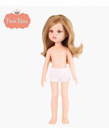 Кукла Даша без одежды, 32 см, волнистые волосы, без челки, глаза медовые 