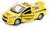 Машина металлическая Hyundai Solaris Такси 12 см, открываются двери и багажник, инерционная  - миниатюра №1