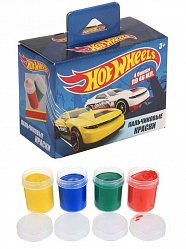 Краски пальчиковые - Hot Wheels, 4 цвета по 40 мл (Centrum, 88630-no) - миниатюра