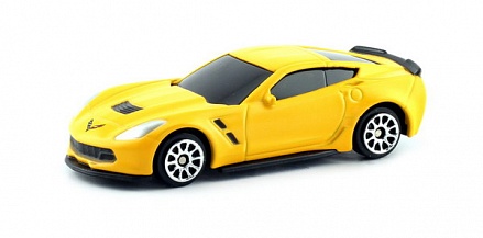 Металлическая машина - Chevrolet Corvette, 1:64, матовый желтый 