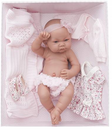 Кукла - младенец Эльза в розовом, 42 см. 