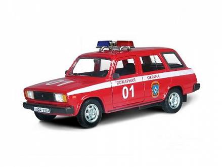 Машинка металлическая Lada 2104 пожарная охрана, 1:36 