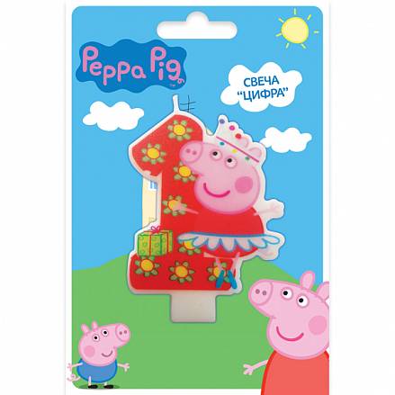 Свеча «Цифра 1» Peppa Pig 