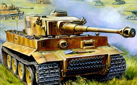 Подарочный набор - Модель для склеивания - Немецкий тяжёлый танк Т-VI Тигр 