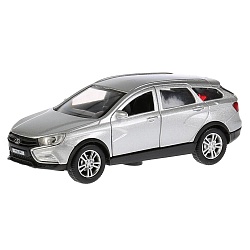 Машина металлическая Lada Vesta Sw Cross, 12 см, открываются двери и багажник, инерционная (Технопарк, VESTA-CROSS-SL) - миниатюра