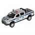 Машина Полиция Dodge Ram свет-звук 13 см двери и багажник открываются серебро инерционная металлическая  - миниатюра №1