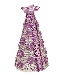 Набор для творчества - Елка новогодняя из пайеток, фиолетовая (Волшебная мастерская, ШП-21) - миниатюра