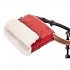 Муфта меховая для коляски Nuovita Alpino Lux Bianco Rosso/Красный  - миниатюра №5