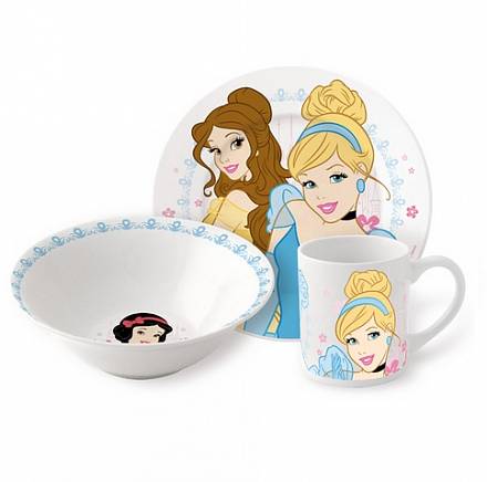 Набор керамической посуды Disney «Принцессы» в подарочной упаковке 