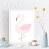 Постер - Розовый фламинго, размер А4  - миниатюра №2