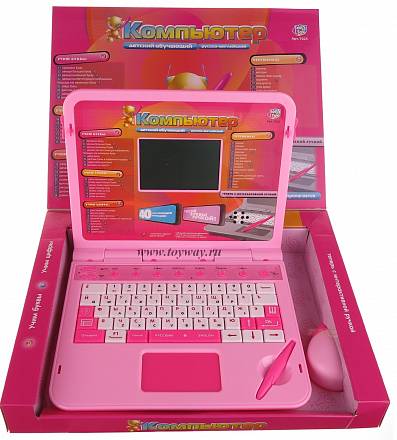 Детский обучающий компьютер для девочек, с интерактивной ручкой 