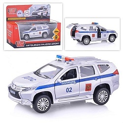 Машина металлическая инерционная Mitsubishi Pajero Sport Полиция 12 см. (Технопарк, PAJERO-S-POLICE) - миниатюра
