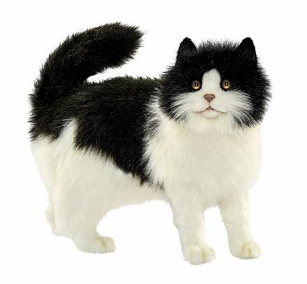 Мягкая игрушка – Кошка черно-белая, 40 см 