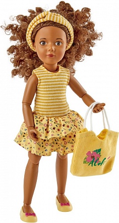Кукла Джой Kruselings в летнем желтом наряде, 23 см 