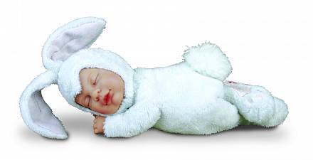 Кукла из серии - Детки-кролики, белоснежные, 23 см. 