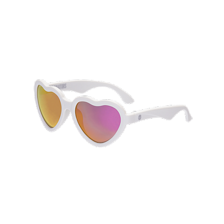 Солнцезащитные очки - Babiators Hearts. Влюбляшки/Sweethearts Junior, белые/розовые зеркальные, 