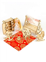 Конструктор - Мебель для кукол - Детская - Сердечки (Теремок, КМ-7) - миниатюра