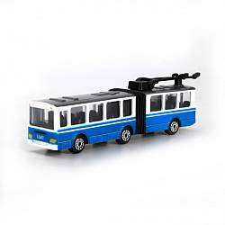 Коллекционная металлическая модель - Автобус/Троллейбус с резинкой 12 см (Технопарк, SB-15-34-CDU) (ассортимент) - миниатюра