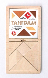 Игра головоломка деревянная – Танграм, большая (Десятое королевство, 00787ДК) - миниатюра