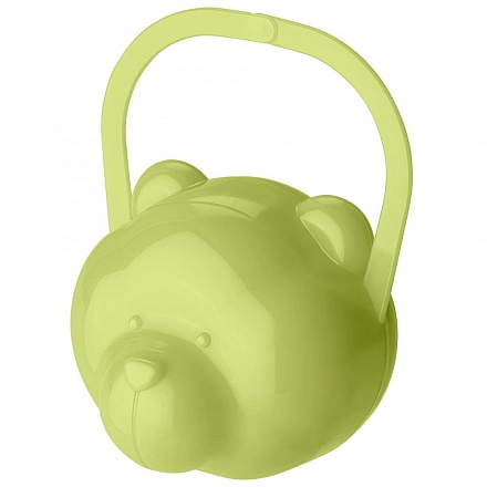 Футляр для детской пустышки – Мишка, зеленый 