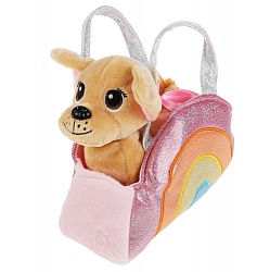 Мягкая игрушка Собачка в радужной сумочке 15 см (Мой питомец, CT-AD201019-20A) - миниатюра