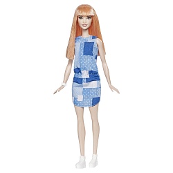 Кукла Barbie - Игра с модой Джинсовые заплатки, 29 см (Mattel, DYY90) - миниатюра