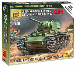 Модель сборная - Советский тяжёлый танк КВ-1 (Звезда, 6190з) - миниатюра
