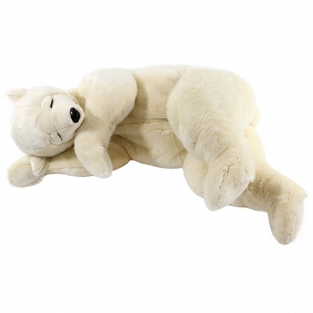 Мягкая игрушка - Медведь спящий, белый, 100 см 