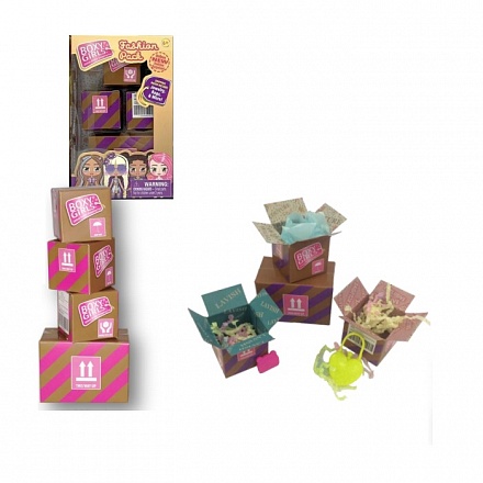 Игровой набор из 4 посылок с сюрпризами для кукол Boxy Girls 