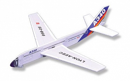 Самолет планирующий, сборный, размер 29 х 27 см. 