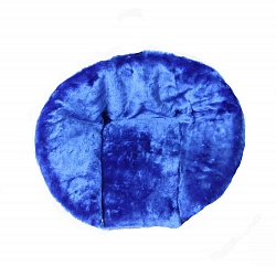 Матрасик для санок меховой - Синий короткий (RT, 7386) - миниатюра