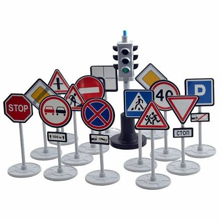 Набор - Светофор с дорожными знаками 