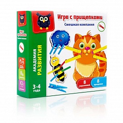 Игра с прищепками - Смешная компания (Vladi Toys, VT5303-06) - миниатюра