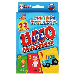 Развивающие карточки Умные игры – Уномания. Синий трактор, 72 карточки (Умка, 4680013713683) - миниатюра
