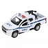 Полицейская машина Mitsubishi L200 Pickup 13 см свет-звук двери открываются металлическая   - миниатюра №2