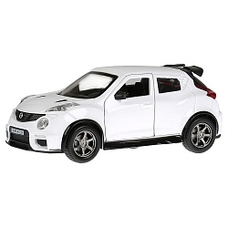 Машина металлическая Nissan Juke-R 2.0, 12 см., открываются двери, инерционная, белая (Технопарк, JUKE-WTS) - миниатюра