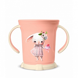 Чашка детская с декором, 270 мл, светло-розовый (Бытпласт, 431306133) - миниатюра
