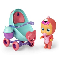Интерактивная кукла Crybabies Magic Tears - Плачущий младенец Фэнси в комплекте с коляской и аксессуарами (IMC Toys, 97957) - миниатюра