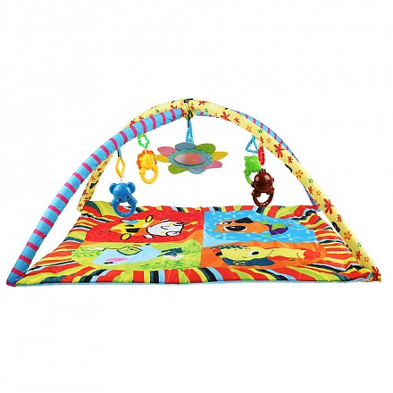 Детский игровой коврик - Солнечный день с игрушками на подвеске 