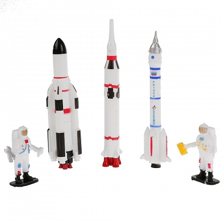 Набор моделей - Космическая экспедиция, 3 ракеты на блистере 
